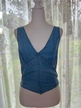 100% Cotton Denim Lone Star Tank Top Large